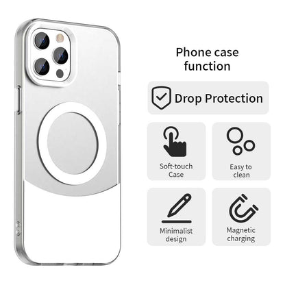 For iPhone 14 Pro Case Compatible with MagSafe Color Splicing IMD TPU+PET+PC Mobile Cover