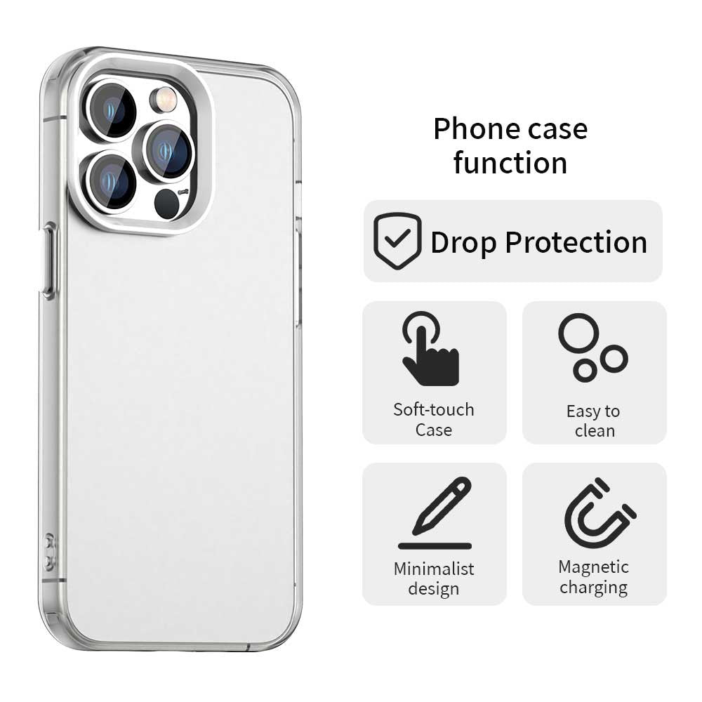 For iPhone 14 Pro Case PC+TPU+PET Matte Anti-Drop Phone Back Cover