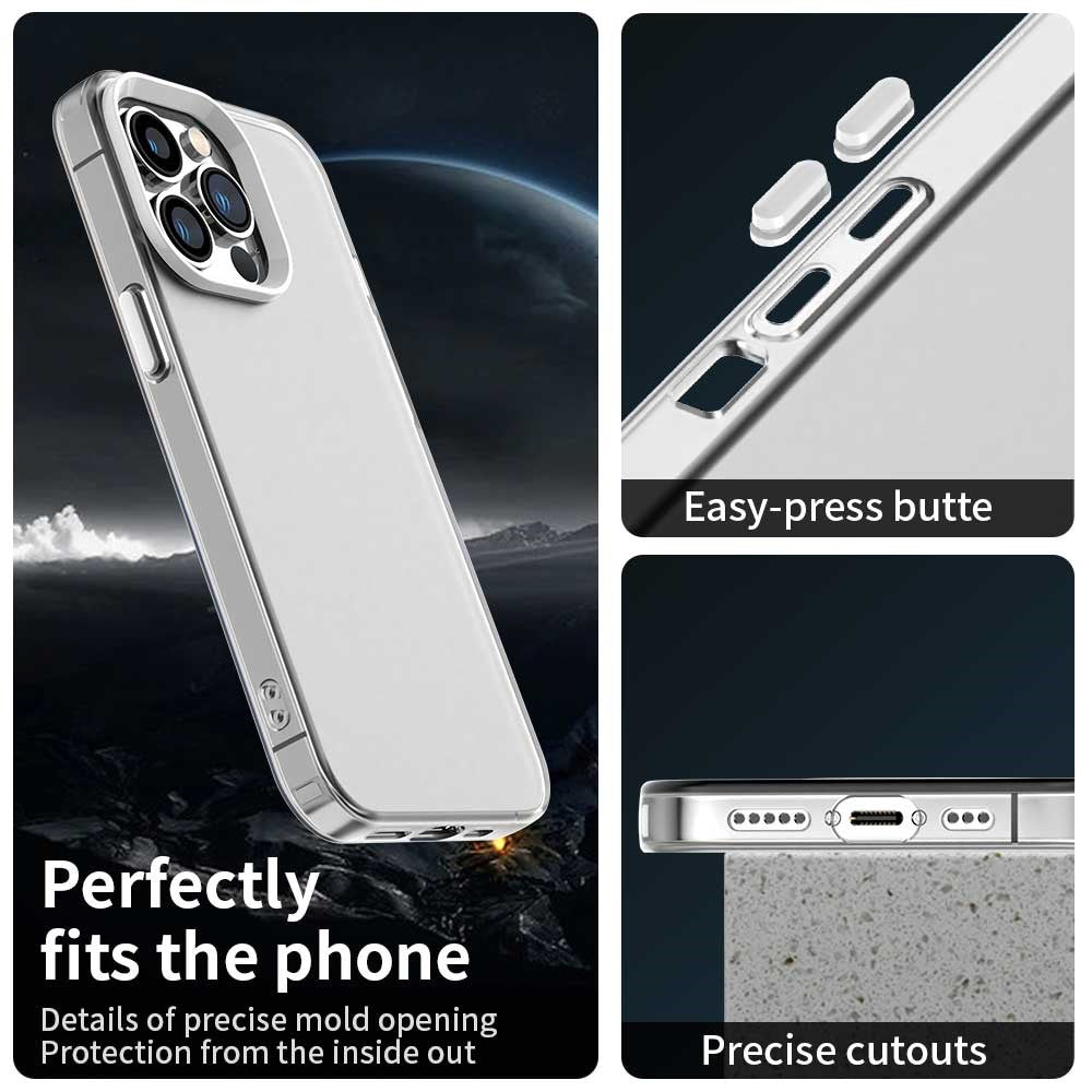 For iPhone 14 Pro Case PC+TPU+PET Matte Anti-Drop Phone Back Cover