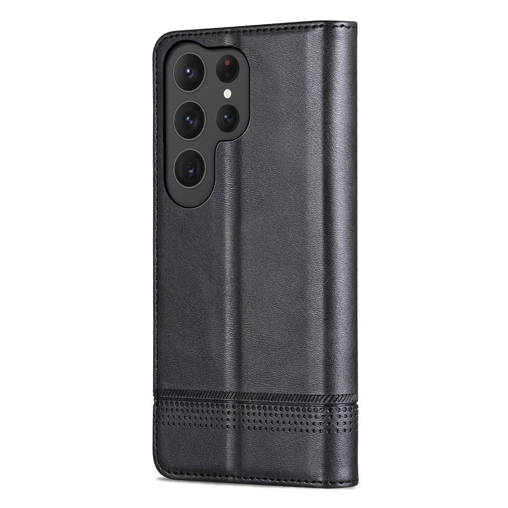 AZNS For Samsung Galaxy S25 Ultra Case Cowhide Texture PU Leather Wallet Phone Cover