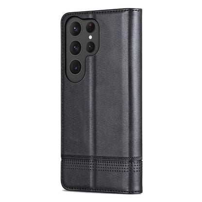AZNS For Samsung Galaxy S25 Ultra Case Cowhide Texture PU Leather Wallet Phone Cover