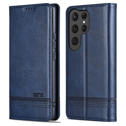 AZNS For Samsung Galaxy S25 Ultra Case Cowhide Texture PU Leather Wallet Phone Cover