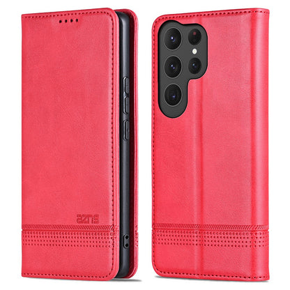 AZNS For Samsung Galaxy S25 Ultra Case Cowhide Texture PU Leather Wallet Phone Cover