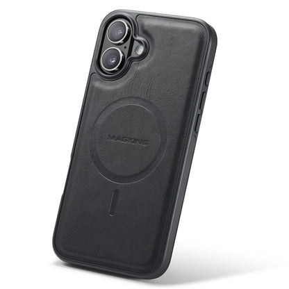 MAGKING K1 Series For iPhone 16 Magnetic Case PC+TPU+PU Leather Phone Cover