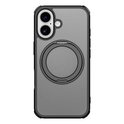 For iPhone 16 Case Compatible with MagSafe Ring Kickstand TPU+PC Back Cover