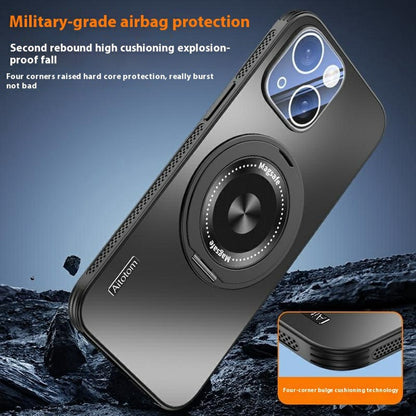 For iPhone 14 Plus Case Compatible with MagSafe Kickstand TPU+PC Heat Dissipation Phone Cover