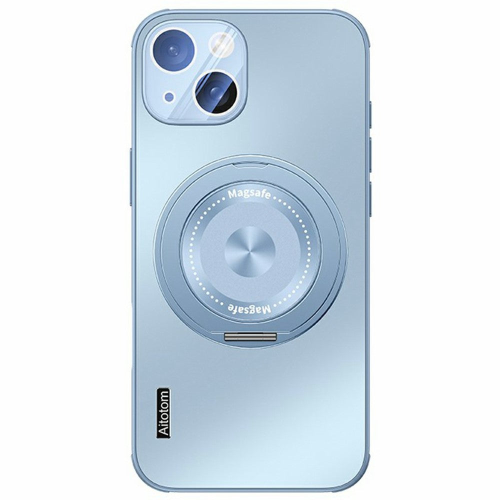 For iPhone 14 Plus Case Compatible with MagSafe Kickstand TPU+PC Heat Dissipation Phone Cover