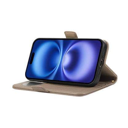 For iPhone 14 Pro Wallet Phone Case Shockproof TPU+PU Leather Flip Cover with Mirror, Strap