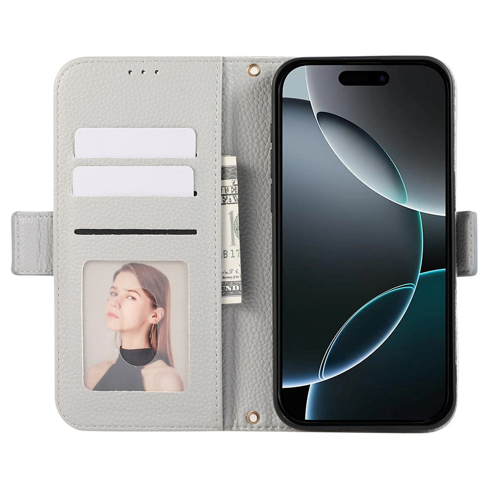 For iPhone 14 Pro Leather Case with Card Holder, Straps, Shockproof Wallet Phone Cover