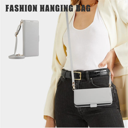 For iPhone 14 Pro Leather Case with Card Holder, Straps, Shockproof Wallet Phone Cover