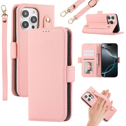 For iPhone 14 Pro Leather Case with Card Holder, Straps, Shockproof Wallet Phone Cover