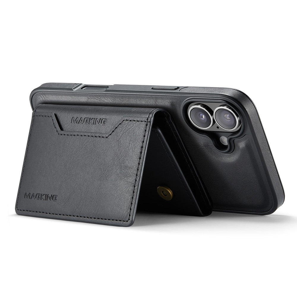 MAGKING K2 Series For iPhone 16 Case Compatible with MagSafe PC+TPU+PU Phone Cover