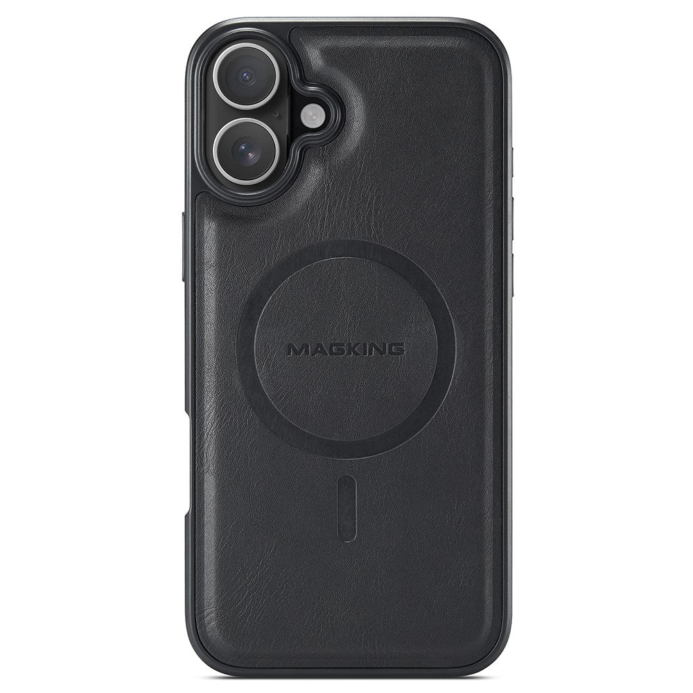 MAGKING K2 Series For iPhone 16 Case Compatible with MagSafe PC+TPU+PU Phone Cover