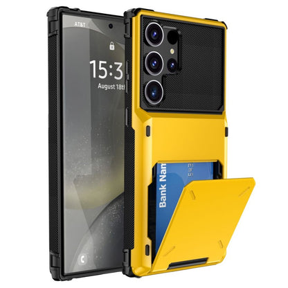 For Samsung Galaxy S25 Ultra Case PC+TPU Dual Layer Back Phone Cover with Card Holder