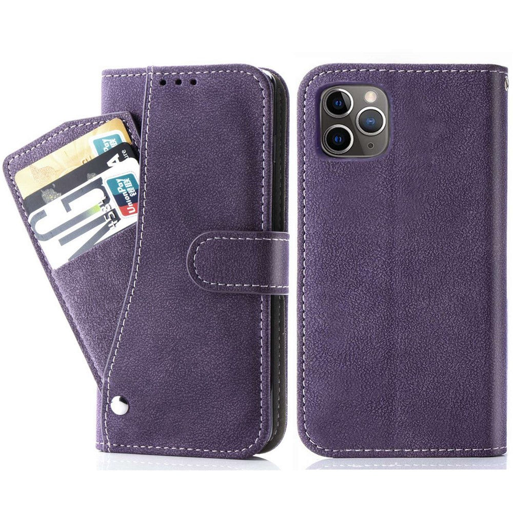 For iPhone 14 Pro Max Anti-scratch Phone Case Retro Texture PU Leather Rotating Card Slots Holder Stand Wallet Phone Cover