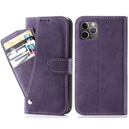For iPhone 14 Pro Max Anti-scratch Phone Case Retro Texture PU Leather Rotating Card Slots Holder Stand Wallet Phone Cover