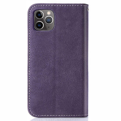 For iPhone 14 Pro Max Anti-scratch Phone Case Retro Texture PU Leather Rotating Card Slots Holder Stand Wallet Phone Cover