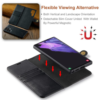 DG.MING for Samsung Galaxy S25 Ultra Case Detachable Split Leather Phone Cover