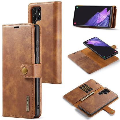 DG.MING for Samsung Galaxy S25 Ultra Case Detachable Split Leather Phone Cover