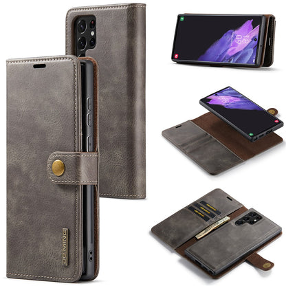 DG.MING for Samsung Galaxy S25 Ultra Case Detachable Split Leather Phone Cover