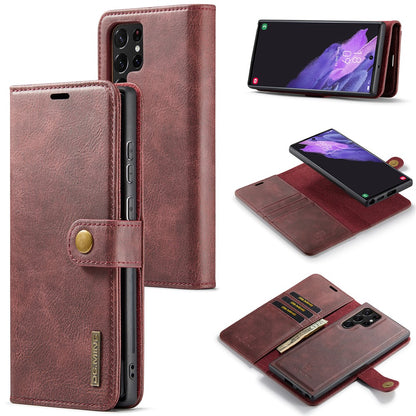 DG.MING for Samsung Galaxy S25 Ultra Case Detachable Split Leather Phone Cover