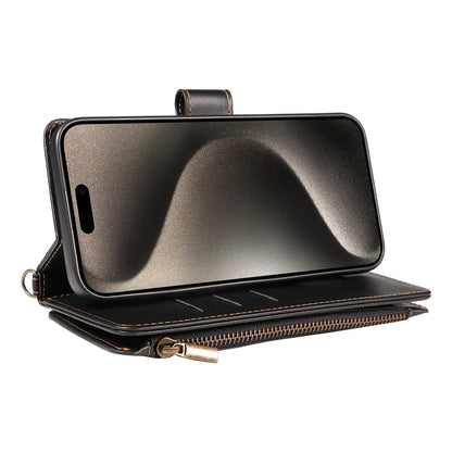 For iPhone 14 Pro Leather Case with Card Holder, RFID Blocking Wallet Phone Cover Rhombus Pattern