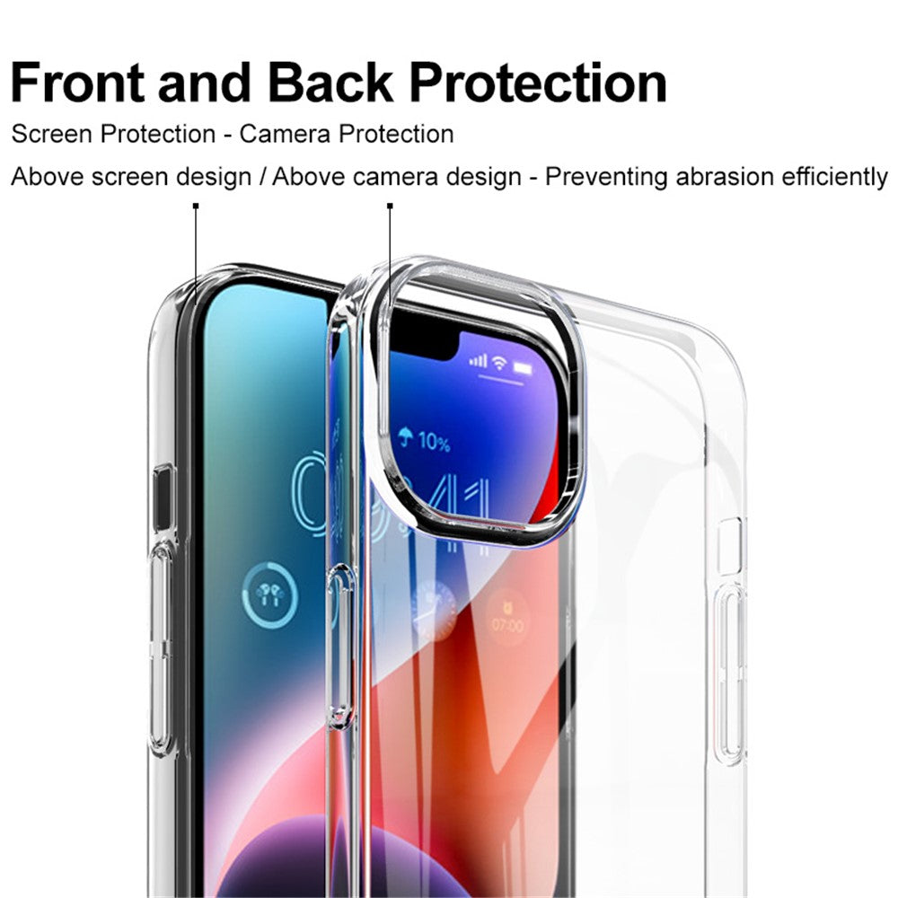 IMAK Air II Pro Crystal Clear Phone Case for iPhone 14 Plus Anti-Fall Shockproof Cover Hard PC Protective Case