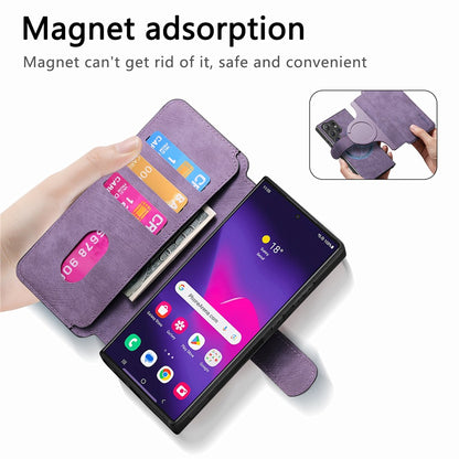 CASENEO For Samsung Galaxy S25 Ultra Magnetic Case  Detachable Leather Phone Wallet Cover