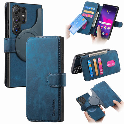CASENEO For Samsung Galaxy S25 Ultra Magnetic Case  Detachable Leather Phone Wallet Cover