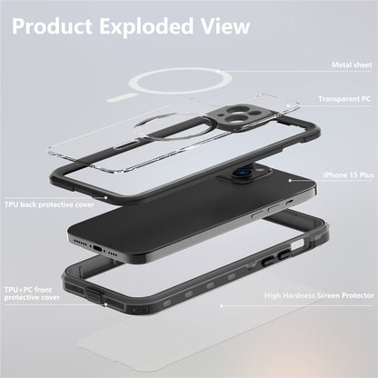 REDPEPPER Dot+ Series For iPhone 15 Phone Case Compatible with MagSafe IP68 Waterproof Clear Phone Cover