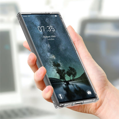 For Samsung Galaxy S25 Ultra Clear Case TPU + Acrylic Magnetic Phone Cover