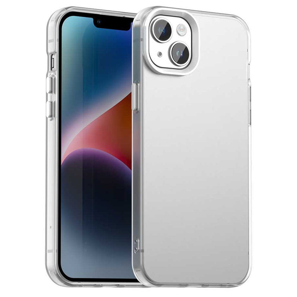 For iPhone 15 Plus / 14 Plus Case PC+TPU+PET Matte Anti-Drop Phone Back Cover