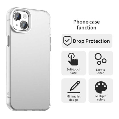 For iPhone 15 Plus / 14 Plus Case PC+TPU+PET Matte Anti-Drop Phone Back Cover
