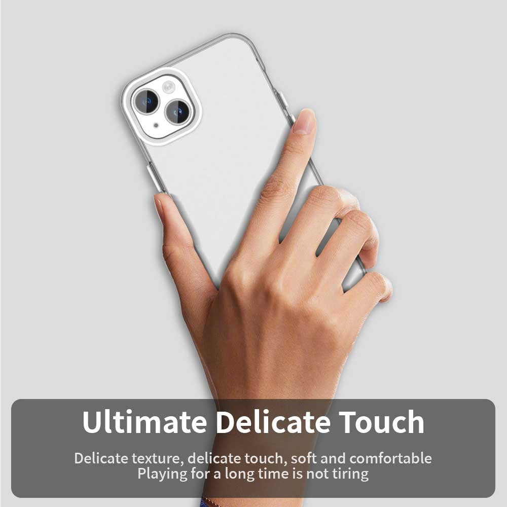 For iPhone 15 Plus / 14 Plus Case PC+TPU+PET Matte Anti-Drop Phone Back Cover