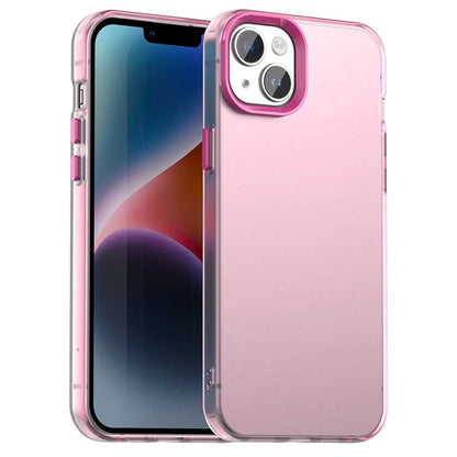 For iPhone 15 Plus / 14 Plus Case PC+TPU+PET Matte Anti-Drop Phone Back Cover