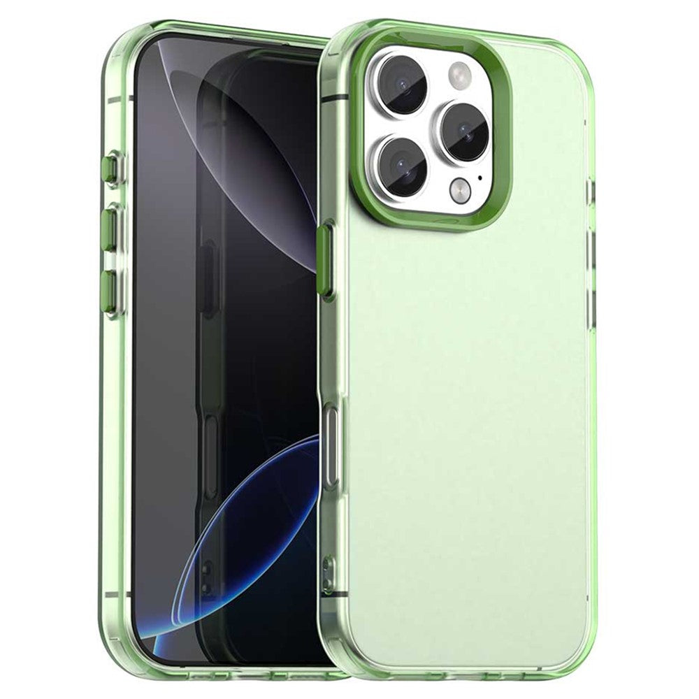 For iPhone 16 Pro Max Case PC+TPU+PET Matte Anti-Drop Phone Back Cover