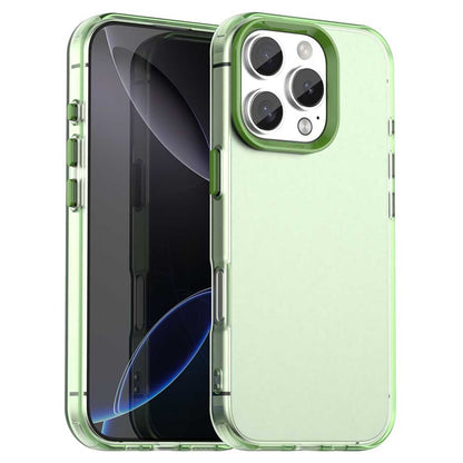 For iPhone 16 Pro Max Case PC+TPU+PET Matte Anti-Drop Phone Back Cover