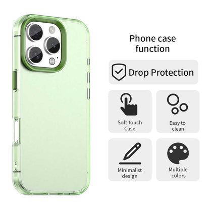 For iPhone 16 Pro Max Case PC+TPU+PET Matte Anti-Drop Phone Back Cover