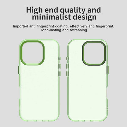 For iPhone 16 Pro Max Case PC+TPU+PET Matte Anti-Drop Phone Back Cover