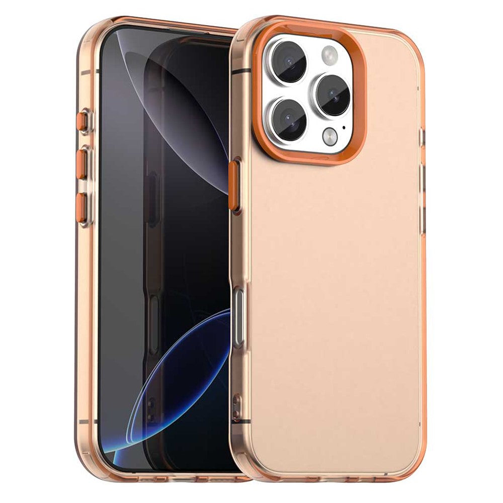 For iPhone 16 Pro Max Case PC+TPU+PET Matte Anti-Drop Phone Back Cover