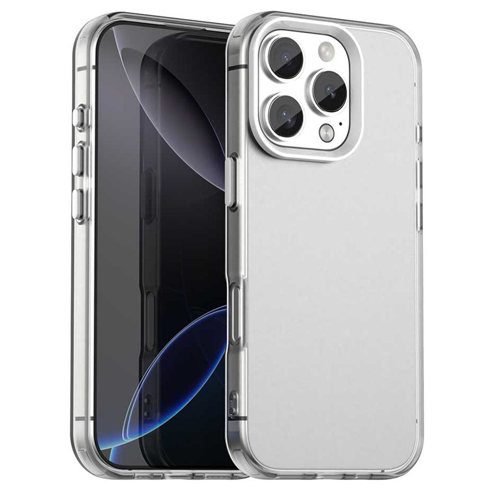 For iPhone 16 Pro Max Case PC+TPU+PET Matte Anti-Drop Phone Back Cover