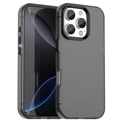 For iPhone 16 Pro Max Case PC+TPU+PET Matte Anti-Drop Phone Back Cover