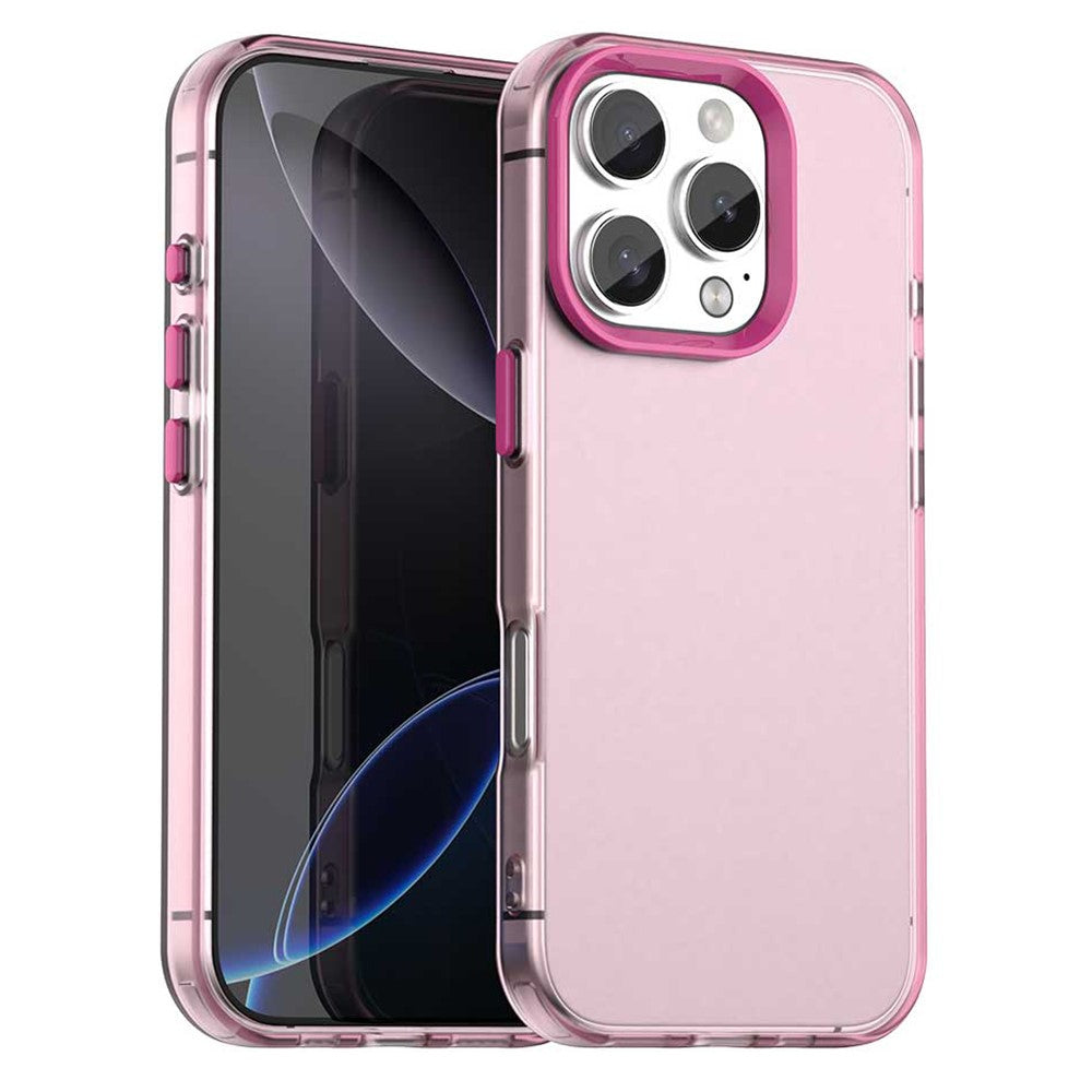 For iPhone 16 Pro Max Case PC+TPU+PET Matte Anti-Drop Phone Back Cover