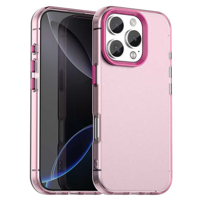 For iPhone 16 Pro Max Case PC+TPU+PET Matte Anti-Drop Phone Back Cover