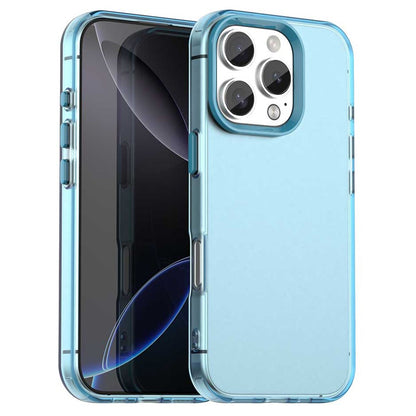 For iPhone 16 Pro Max Case PC+TPU+PET Matte Anti-Drop Phone Back Cover