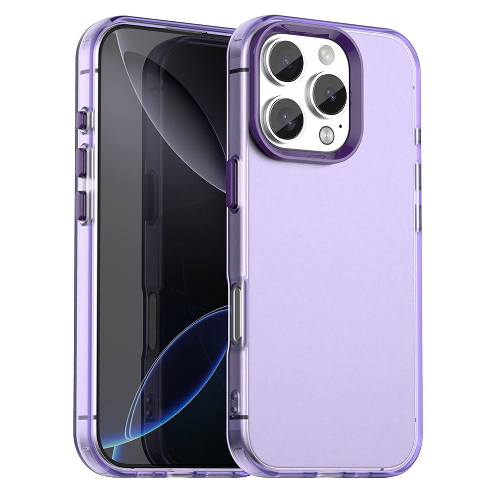 For iPhone 16 Pro Max Case PC+TPU+PET Matte Anti-Drop Phone Back Cover