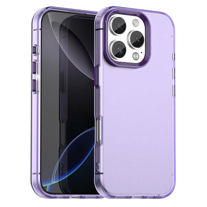 For iPhone 16 Pro Max Case PC+TPU+PET Matte Anti-Drop Phone Back Cover