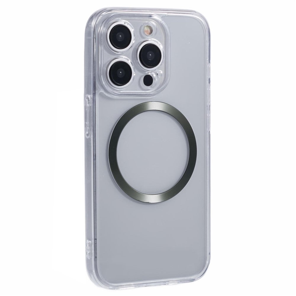 For iPhone 14 Pro Case Compatible with MagSafe CD Vein TPU+Acrylic Phone Cover