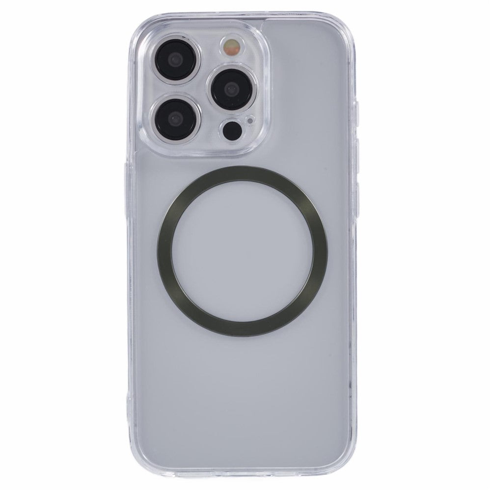 For iPhone 14 Pro Case Compatible with MagSafe CD Vein TPU+Acrylic Phone Cover