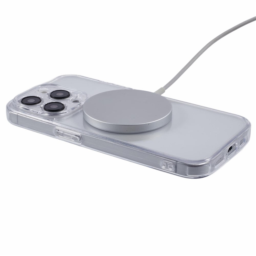 For iPhone 14 Pro Case Compatible with MagSafe CD Vein TPU+Acrylic Phone Cover